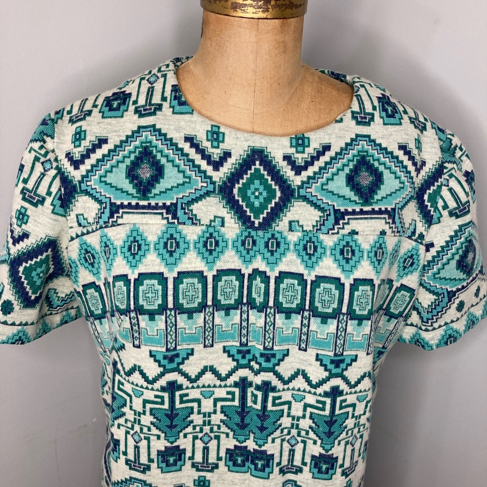 Vintage Turquoise Blue Day  Dress